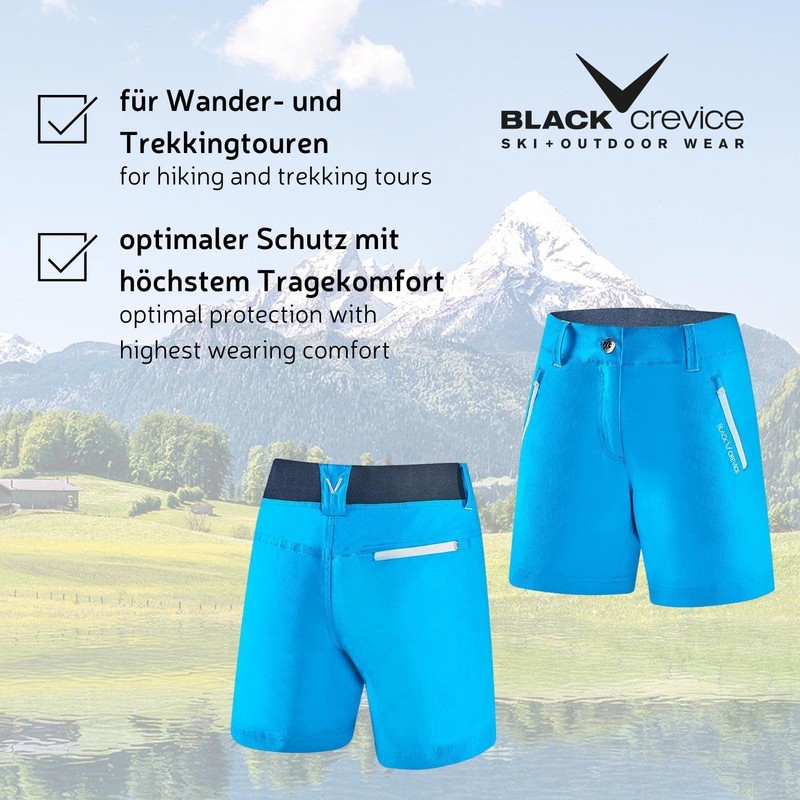 Black Crevice Women's Short Classic Shorts, pink/steel blue