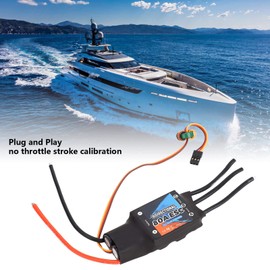 RiToEasysports RC Brushless ESC, Bi Directional 80A Brushless ESC 5V 3A Plug and Play Electric Speed Controller for RC Car Boat Underwater Thruster Black