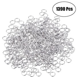 Pack of 1390 Jewellery Jump Rings, Jump Rings Silver, Open Jump Rings, Split Rings Silver, Open Jump Rings for Necklaces, Bracelets, Jewellery, Crafts, Repair Manufacturing