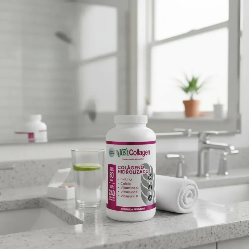 Justcollagen Colágeno Hidrolizado 240tabs 1150mg C/u Sabor Sin Sabor