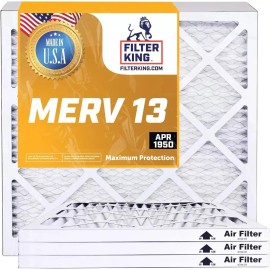 Filter King 17x19x1 Air Filter 6-PACK MERV 13 Actual Size 17 x 19 x .75"