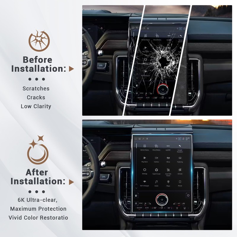 2025 Yukon Rear Media Screen Protector Glass for 2025 GMC