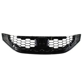 Titanium Plus Autoparts Front Grille Grill 2013-2015 Compatible With HONDA Civic HO1200218 Texture Black