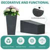 Ultym 28" Large Tall Square Planters (Set of 2), V-Shaped