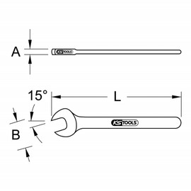 KS Tools 117.1510 Insulated open ended spanner, 10mm