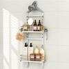 Orimade Aluminum Hanging Shower Caddy Over Head, Adjustable Bathroom Shelf