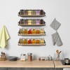 TJ.MOREE 4 Pack Spice Rack Wall Mounted Rustic Style Hanging