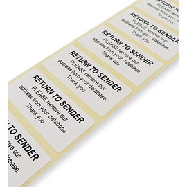 100 X Labels 25MM X 50MM Return to Sender Postage Labels Stickers UNWANTED Post Mail AMZ008
