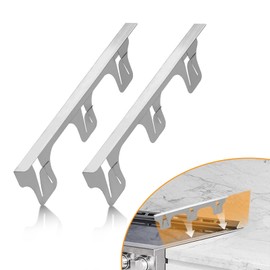 SZJHXIN Stainless Steel Stove Gap Covers,Stove Gap Filler, 23.6 In(2 Pack), Heat Resistant, Gas Stove Side Gap Protector, Silver