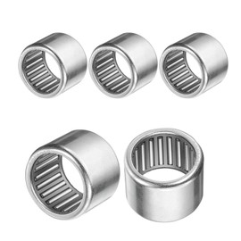 sourcing map 5 Pcs HK081410 Needle Roller Bearings One Way Bearing 0.64 x 0.82 x 0.61 Inch, ABEC 3 Chrome Steel Bearing