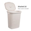 Mind Reader Slim Laundry Hamper with Lid, 50L Clothes Basket,