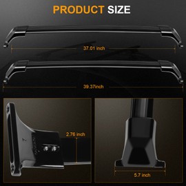 FINDAUTO Cargo Rack Fit for for GMC Acadia 2017-2019 150LBS Side Rails Crossbars OE Style Top Rail Roof Rack Aero Aluminum Cross Bar Luggage Rack Rail