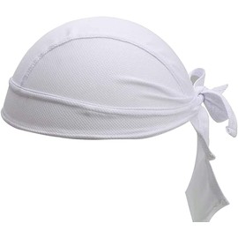 TOPLOR Sweat Wicking Beanie Cap Hat Skull Cap Pirate Hat Bandana Head Wrap for Men and Women White