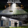 Gebosun 100W 12000LM Solar Flood Light Outdoor with Separate Panel,