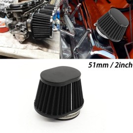 carauto2000 51mm 2inch Air Intake Filter Cleaner Pod For Universal Motorcycle Reusable