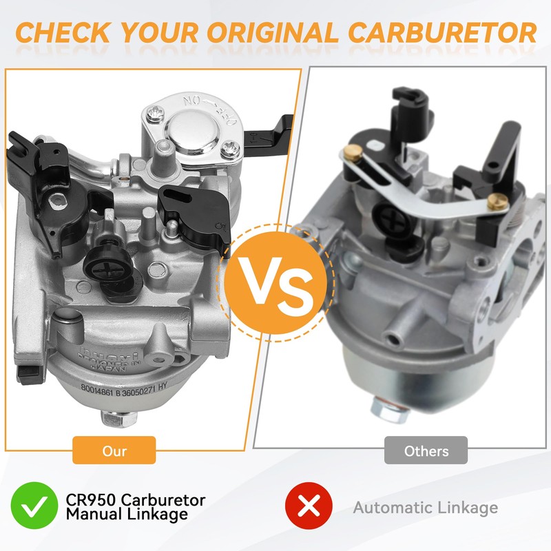 Huayi Carburetor for Briggs and Stratton CR950&XR950 208cc 9.5GT Engines