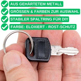 Key Rings Set with Various Sizes, 66 Pieces, Made of Hardened Metal, Silver, Diameter 15 mm, 20 mm, 25 mm, 30 mm, 35 mm Key Rings Key Ring, Key Ring Organisation, Split Rings