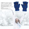 1 Pair USB Heated Gloves Electric Heating Thermal Knitting Gloves