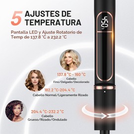 MiroPure Plancha de pelo de hierro plano, placas de titanio de 1 pulgada con calentamiento rápido, plancha profesional de cerámica negativa de iones