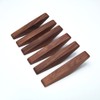 LONANGG Pack 6 Wood Wall Hooks, Black Walnut Coat Minimalist