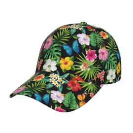 Hawaiian Flower Floral Baseball Cap Adjustable Snapback Baseball Hat Breathable Trucker Sport Hats for Women Men