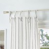 Martha Stewart Laguna Stripe Semi-Sheer Tie Tab Window Curtain Panel