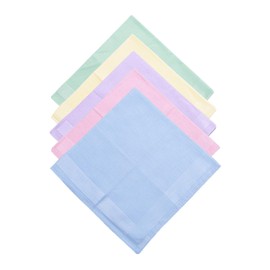 5-Piece Satin Handkerchiefs, Soft Cotton Handkerchiefs, Face Washcloths, Handkerchiefs in Multipack for Men and Women