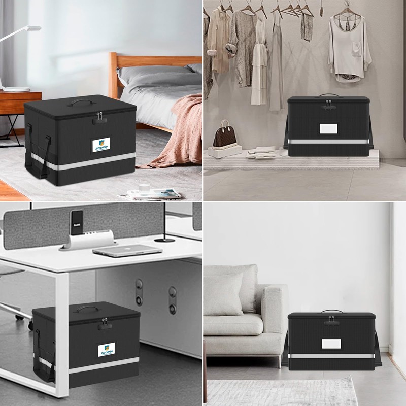 ZOOPIP Fireproof File Box with Lock, 5200°F Document Box Storage
