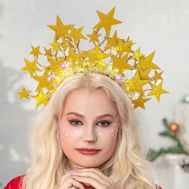 Zoestar - Diadema con luz de estrella, con luces LED,