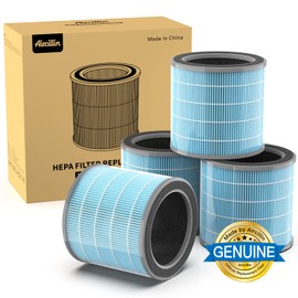 Aircillin Air Purifier AP070A & AP070B Replacement Filters, Efficiency Activated Carbon, High-efficiency HEPA Filter, 4 Pack