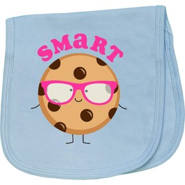 inktastic Smart Cookie Baby Burp Cloth Light Blue 256ee