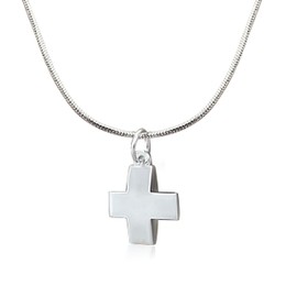 Zurlcdye Silver Cross Necklace Dainty Cross Pendant Necklace for Women Charm Religious Jewelry Gift for Holidays Special Occasions