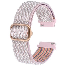 BISONSTRAP Watch Band Nylon Watch Strap 16mm/18mm/19mm/20mm/22mm Quick Release Infinite Adjustment Elastic Replacement Band, 18 mm, Nylon, No Gemstone