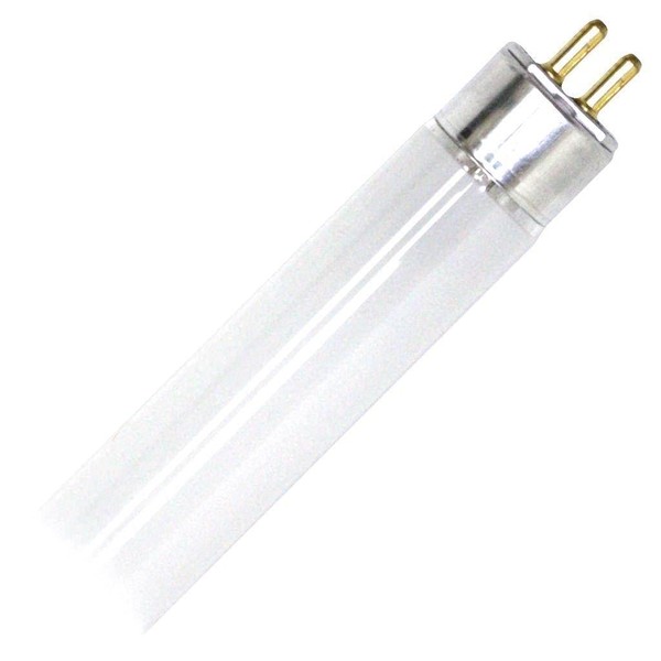 SYLVANIA 12" MOL T5 Fluorescent Tube Light Bulb, 8W, G5 Bi-Pin Base, 400 Lumens, Frosted, Dimmable, 3000K, Warm White Phosphor - 1 Pack (20819)
