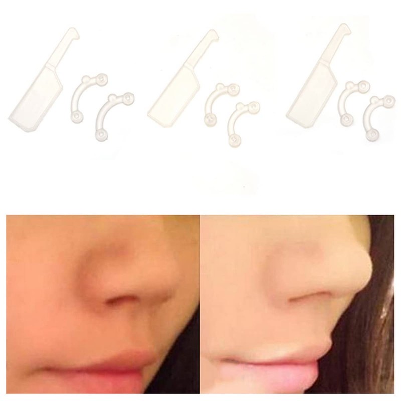 VANANA 3 Sizes Invisible Nose Lifter, Soft Silicone Nose Straightener