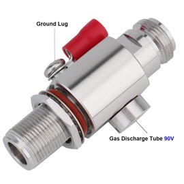 RFiotasy N Type Lightning Arrestor 0 to 6 GHz (N-Female/N-Female) 50ohm, Protects 3G,4G,LTE, GPS,2.4GHz/5GHz 900MHz,Ham Other Outside Antennas