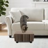 CAROLMADE Small Foot Stool Ottoman Footstool with Legs Under Desk