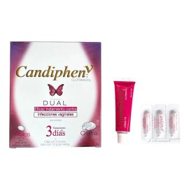 Candiphen V Dual – Tratamiento antifúngico 3 días (óvulos + crema)