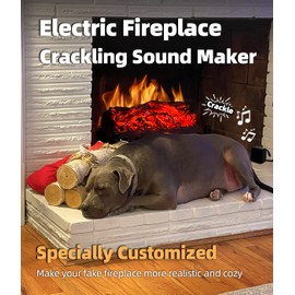 MSELTOS Fireplace Crackler Sound Box for Electric Fireplace, 2 in 1 Realistic Rechargeable Fire Crackling Sound Machine for Gas Fireplace, Fire Crackler Sound System, 3H Timer, Fire Noise
