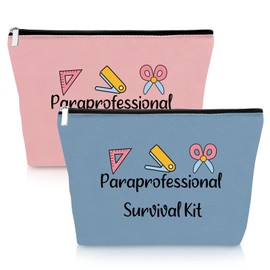 2 Pack Paraprofessional Makeup Bag Paraprofessional Thank You Gifts Paraeducator Gifts Teacher Appreciation Gift Teaching Assistant Gifts Para Teacher Gifts 2 PCS Cosmetic Bag Retirement Birthday Gift