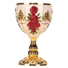 Gold Chalice 4 Inch High Zinc Alloy Retro Embossed Flower