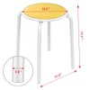 Yaheetech 5PCS Metal Stack Nesting Stools with Padded Seats Backless