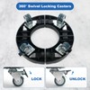 W B D WEIBIDA Trash Can Dolly Wheels Adjustable 15-19