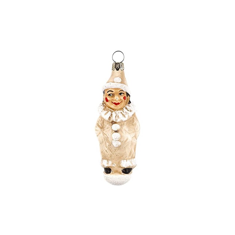 Small Clown Patinated Glass Ornament