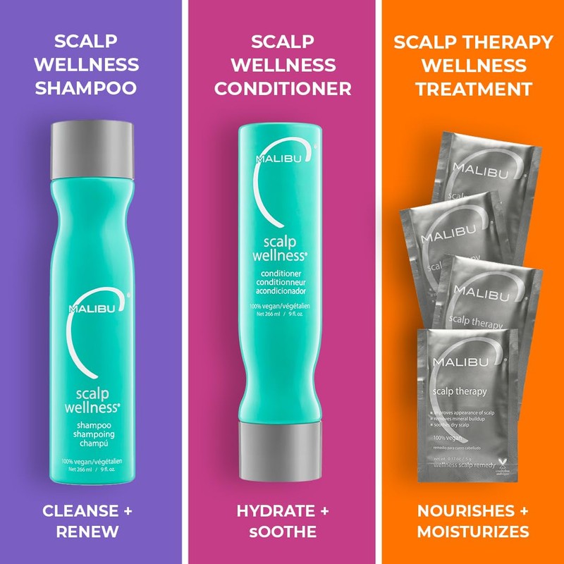 Malibu C Scalp Wellness Collection - Soothing Shampoo and Conditioner