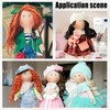 GOMAKERER 4 Pcs Doll Wig Net Caps, DIY Mini Doll