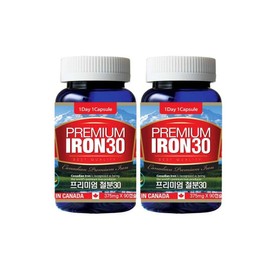 Tonglife-Premium Iron 30-High-content Capsule-3-month supply-2 bottles, 2 units, 90 tablets / 통라이프-프리미엄철분30-고함량캡슐-3개월분-2병, 2개, 90정