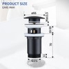 HOMELODY Drain Fitting Matte Black with Overflow, Universal Drain Valve