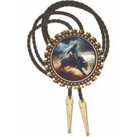 Neckties clothing accessories photo art custom made bolos Rodeo Cowboy Bull Riding  Bolo Tie Men's Accessory Neckties Gift for Dad