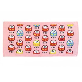 Okutani Corporation Oekaki Series Daruma-san Face Towel, 100% Cotton